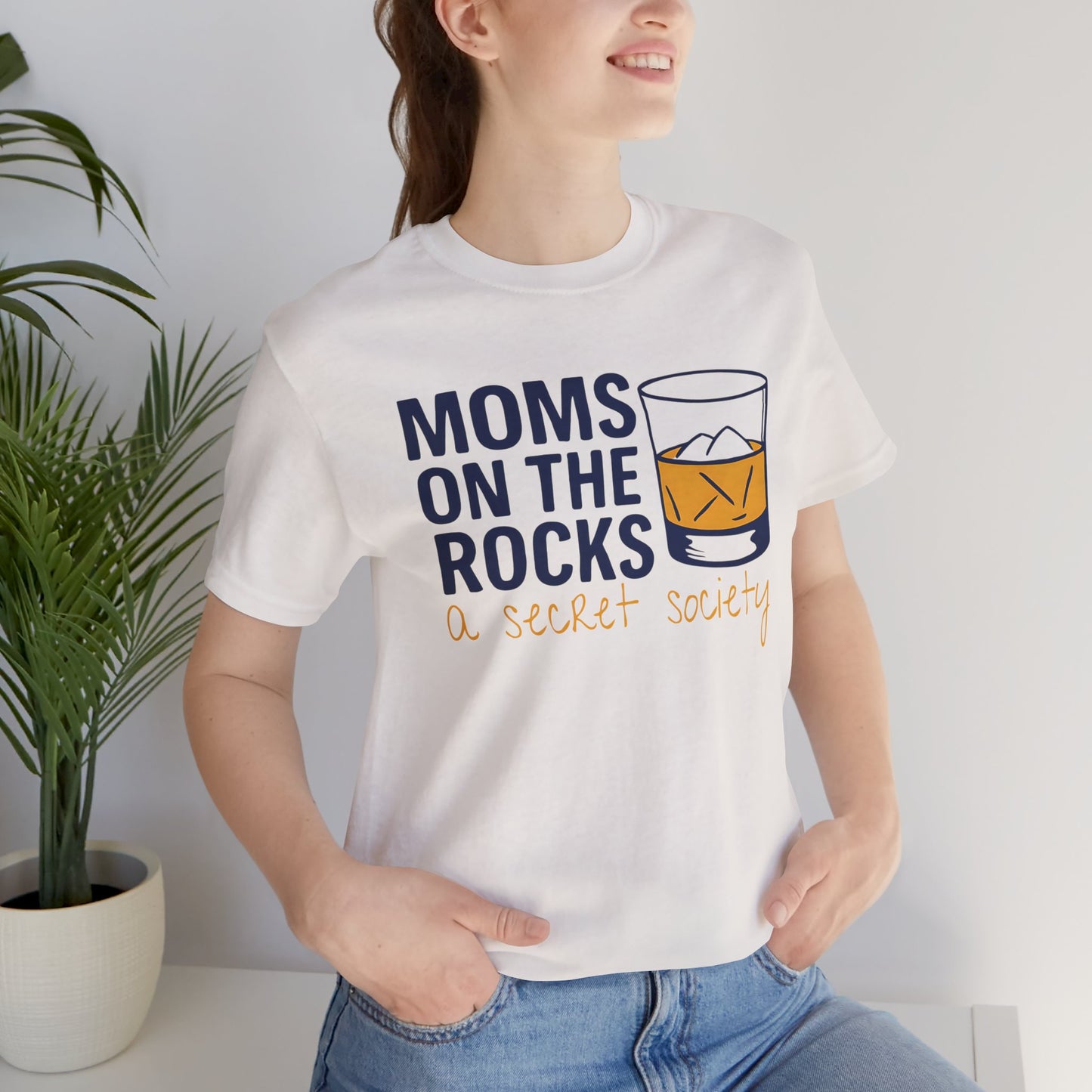 Moms on the Rocks Tee – Funny Graphic T-Shirt for Mom Life